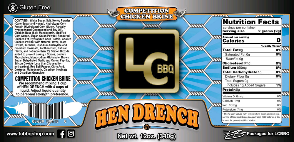 HenDrench - Competition Chicken Brine - 12oz