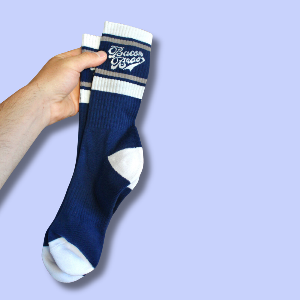 Dark Blue BB Crew Socks