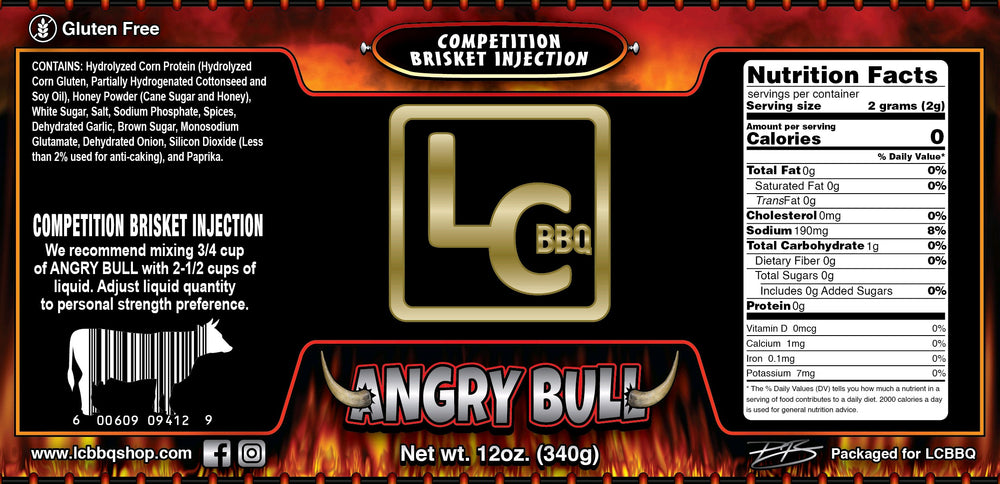 Angry Bull - Competition Brisket Injection - 12oz shaker