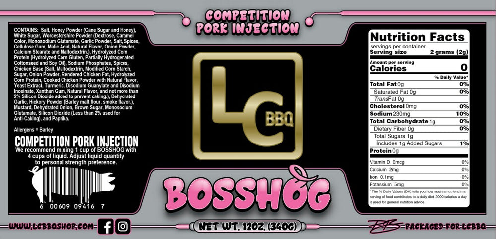 BossHog - Competition Pork Injection - 12 oz Shaker