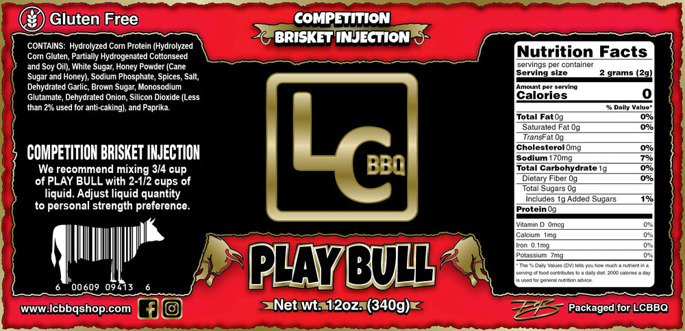 PlayBull - Competition Brisket Injection - 12oz shaker